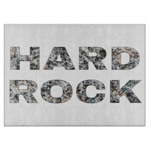 Hard Rock Granite Text Cutting Board