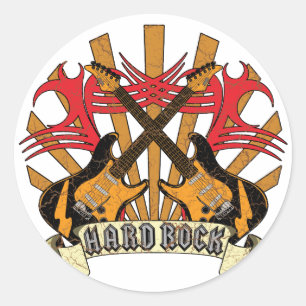 Hard Rock Guitars Classic Round Sticker