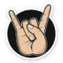 Hard Rock Heavy Metal Devil Horns Hand Sign Sticker