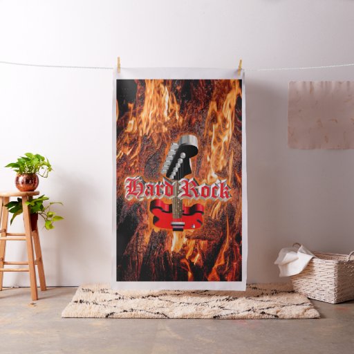 Hard rock into the fire fabric