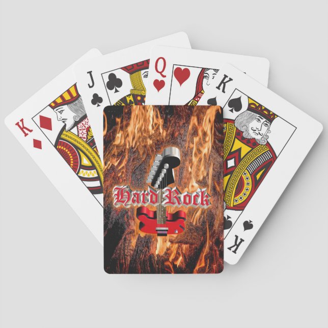 Hard rock into the fire poker cards (Back)