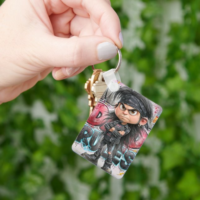 Hard Rock Metal Dad Keychain (Hand)