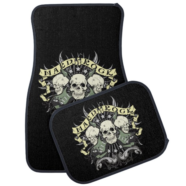 Hard Rock Skull Guitars Auto Floor Mat Set (Set)