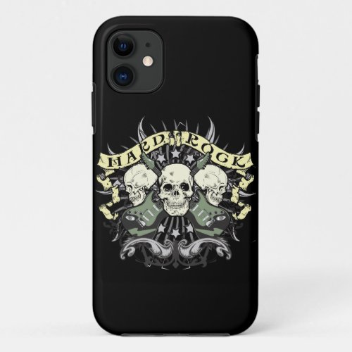 Hard Rock Skulls Guitars Music iPhone 5  Case