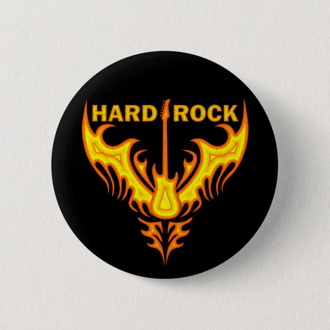 HARD ROCK WINGS PINBACK BUTTON (Front)
