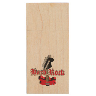 Hard rock wood flash drive