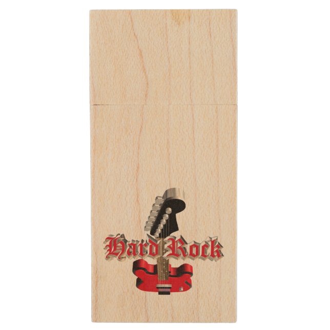 Hard rock wood flash drive (Front Vertical)