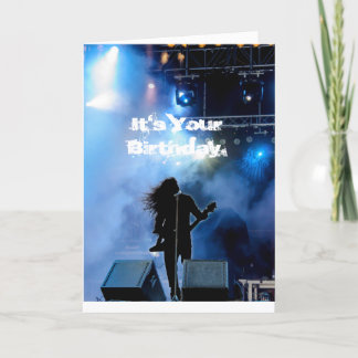 Hard Rockin' Heavy Metal Guitarist Birthday Card