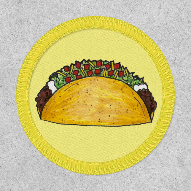 Hard Shell Corn Taco Mexican Food Foodie Patch | Zazzle