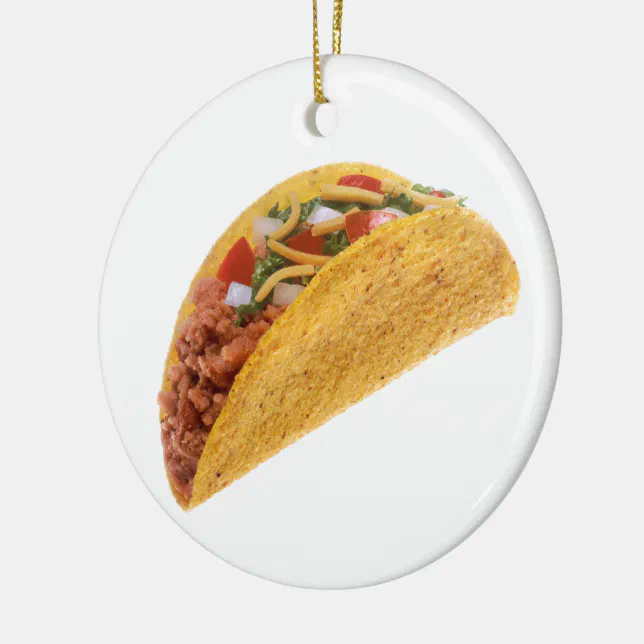 Hard Shell Taco Ceramic Ornament | Zazzle