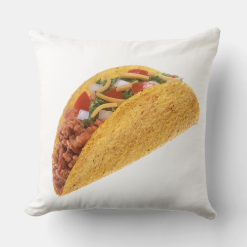 Hard Shell Taco Throw Pillow