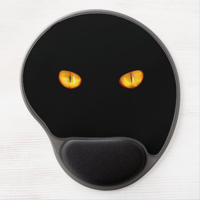 Hard Stare of Golden Bombay Cat Eyes Gel Mouse Pad (Front)