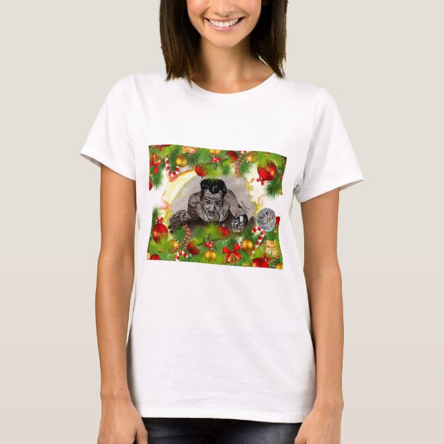 Hard T-ShirtHard Christmas Wreath T-Shirt (Front)