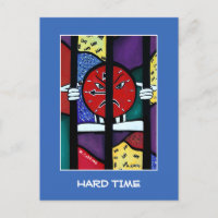 Hard Time On Blue - Time Pieces Postcard