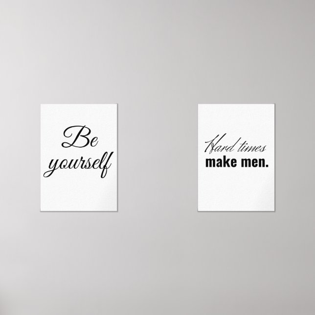 Hard times make men. wall art sets (Front)