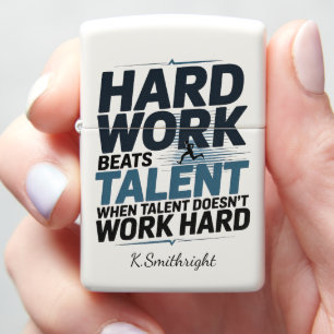 Hard Work Beats Talent Runner Zippo Lighter