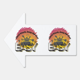 Hard Work Easy Success Logo Denim Jacket Sign