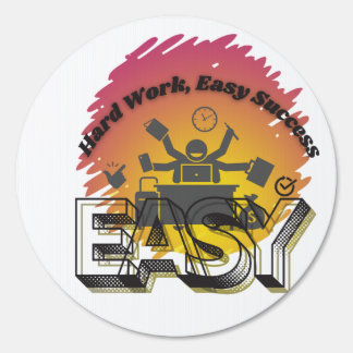 Hard Work Easy Success Logo Denim Jacket  Sign