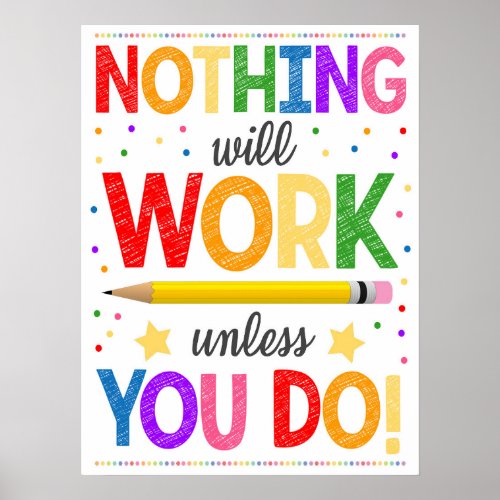 Hard Work Motivational Poster