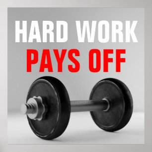 Hard Work Pays Off Bodybuilding Training Poster