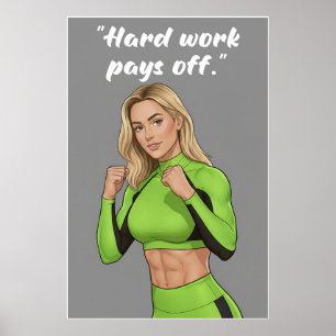 Hard Work Pays Off – Fitness Motivation Poster