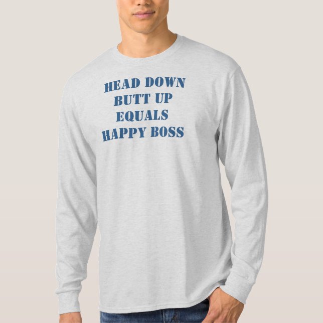 Hard work slogan long sleeve t shirt (Front)