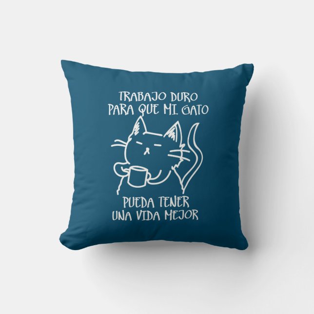 Hard Work Throw Pillow (Front)