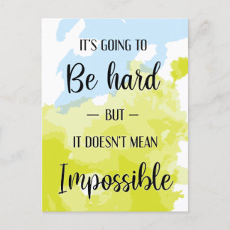 Hard Work | Watercolor Encouragement Postcard