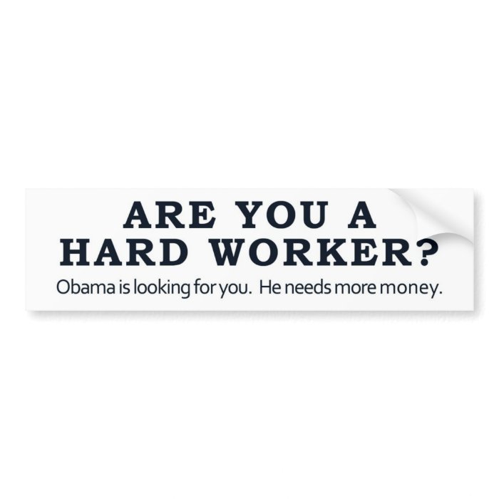 Hard Worker Bumper Sticker