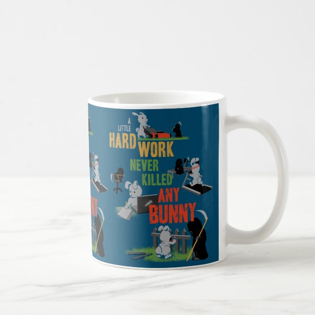 Hard Working Bunny Coffee Mug (Right)