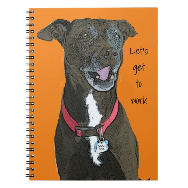 Hard working dog journal (Front)