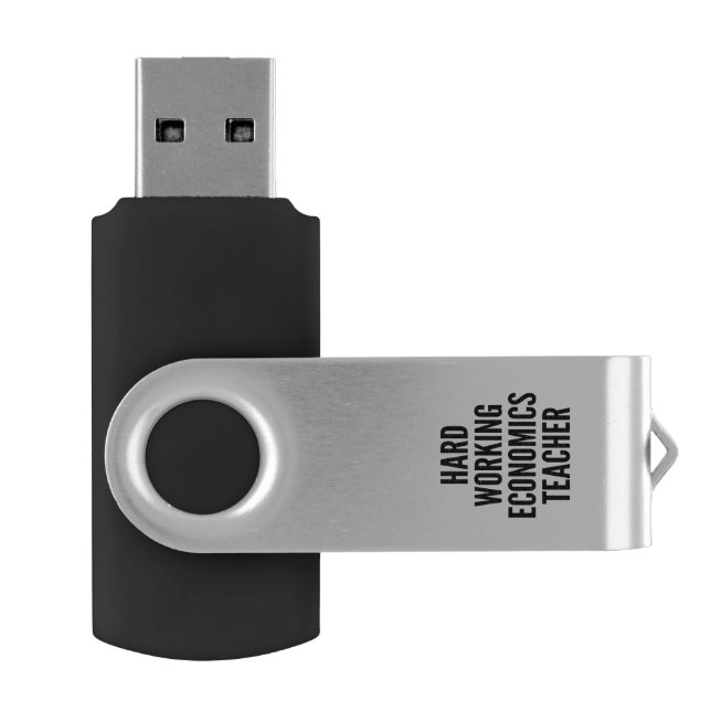 Hard Working Economics Teacher USB Flash Drive (Opened)