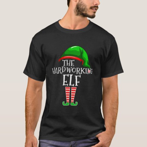 Hard Working Elf Family Matching Group Christmas G T_Shirt