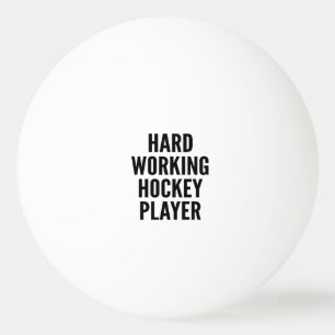 Hard Working Hockey Player Ping-Pong Ball