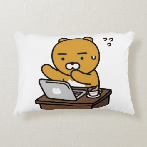Hard Working Ryan coffee Accent Pillow