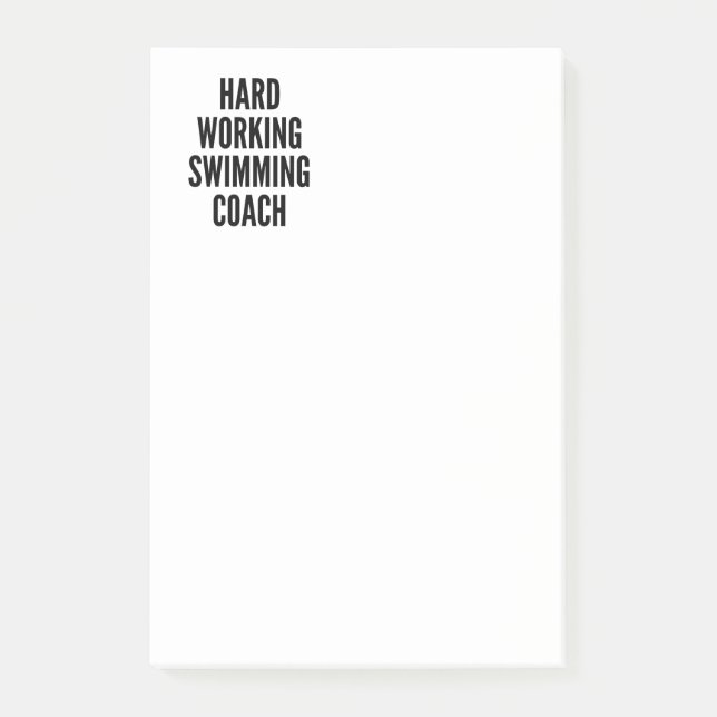 Hard Working Swimming Coach Post-it Notes (Front)