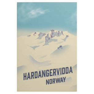 Hardangervidda Norway vacation poster. Gallery Wrap