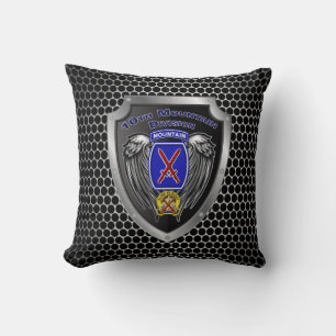 Hardcore 10th Mountain Division Veteran Throw Pillow