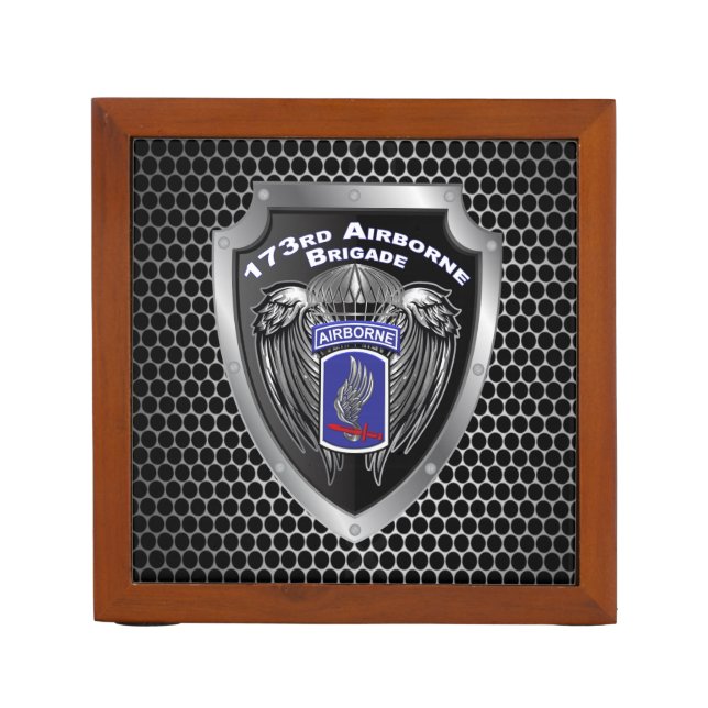 Hardcore 173rd Airborne Brigade Combat Team Desk Organizer (Front)