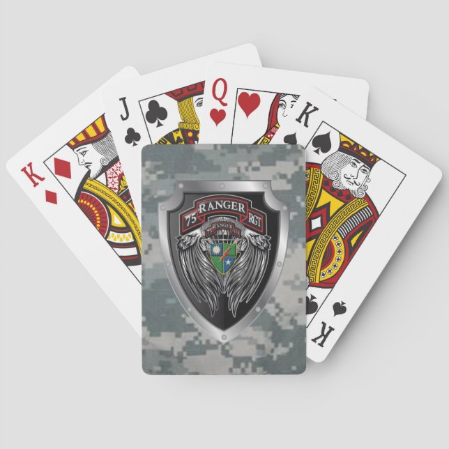 Hardcore 75th Ranger Regiment Poker Cards (Back)