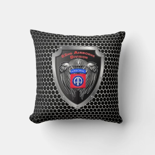 Hardcore 82nd Airborne Division Throw Pillow
