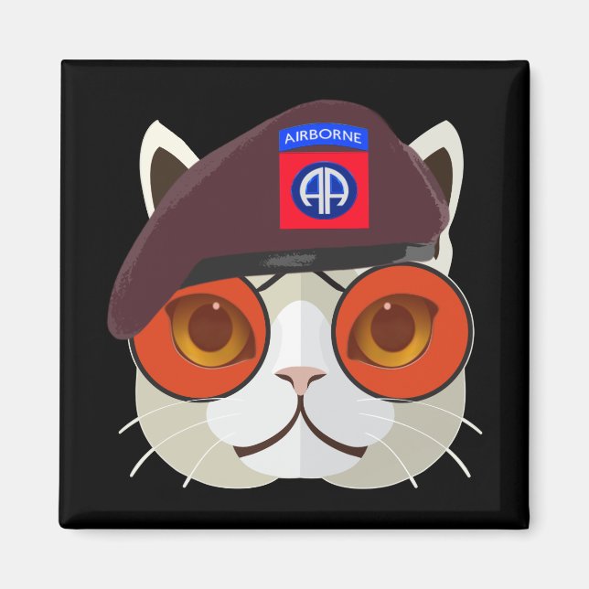 Hardcore 82nd Airborne Kitty Kat! Magnet (Front)