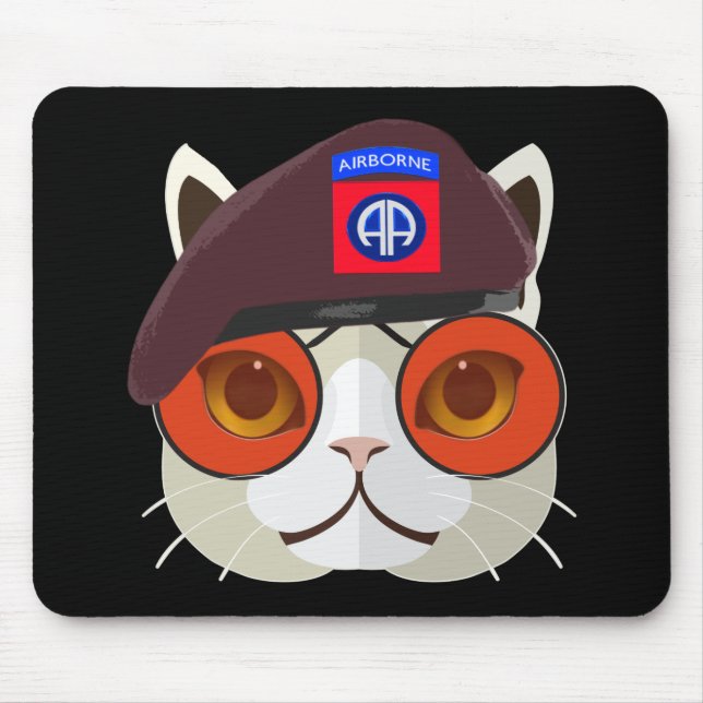 Hardcore 82nd Airborne Kitty Kat! Mouse Pad (Front)