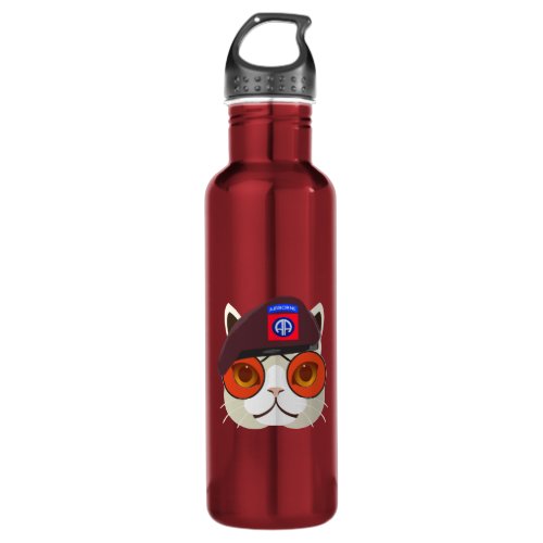 Hardcore 82nd Airborne Kitty Kat Stainless Steel Water Bottle