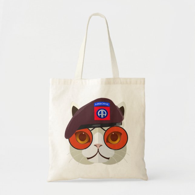 Hardcore 82nd Airborne Kitty Kat! Tote Bag (Front)