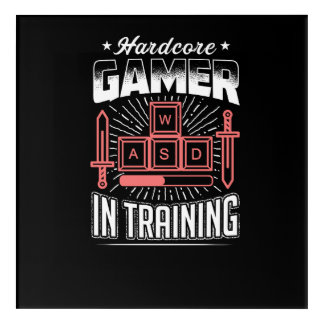 Hardcore gamer gift acrylic print