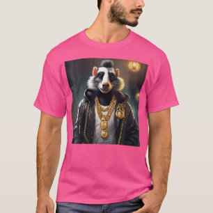 Hardcore Gangster Rap Skunk Gold Chain Bling Cute T-Shirt