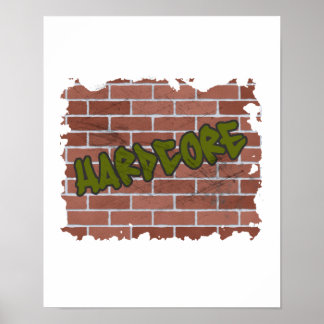 hardcore graffiti design poster