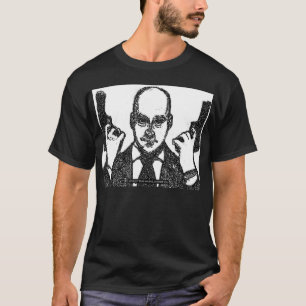 Hardcore Hijackers Salvatore on a Black T-Shirt