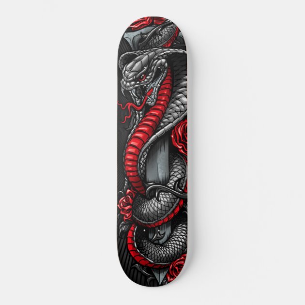 Hardcore Japanese Street Cobra Classic Skate Deck | Zazzle